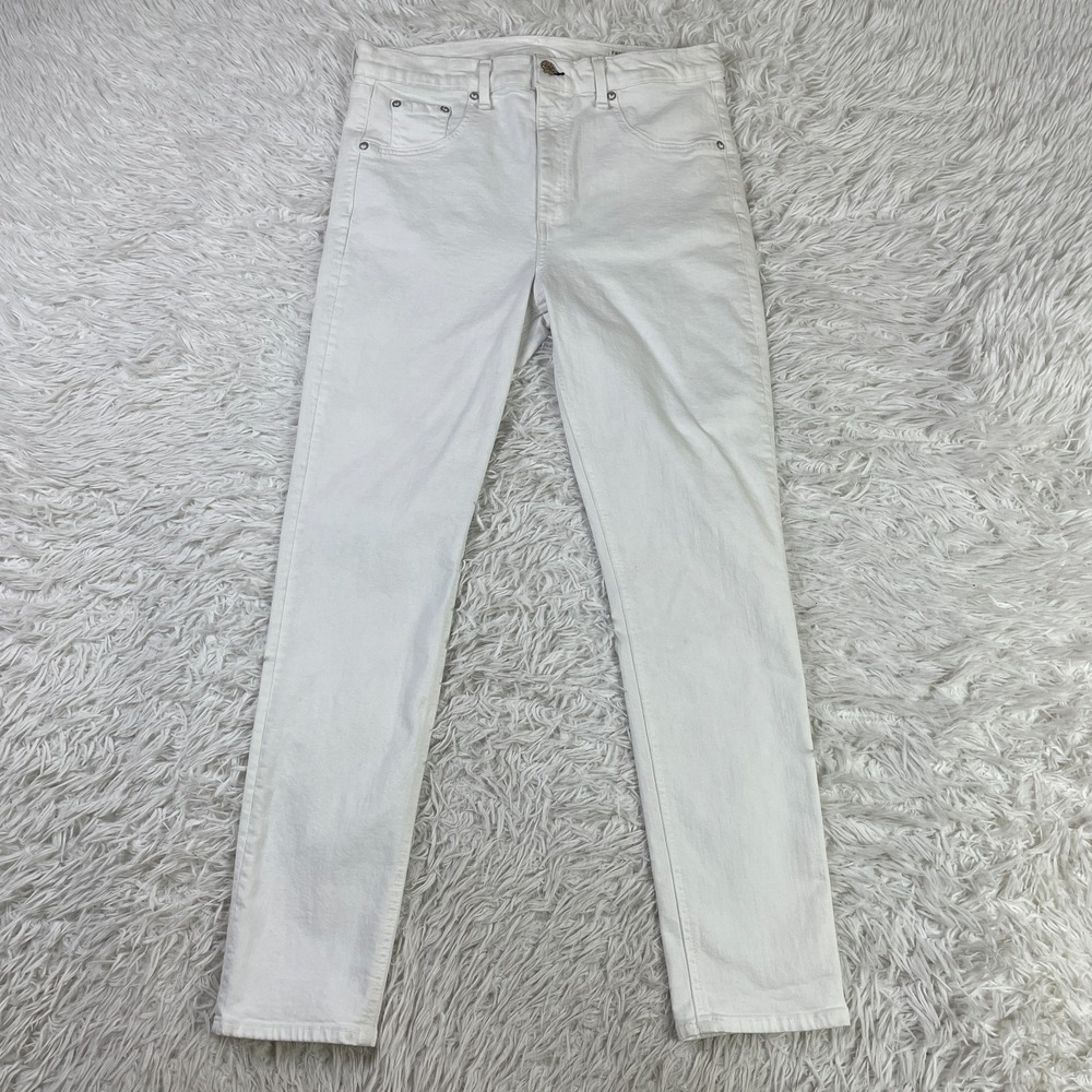 Rag & Bone Pants Womens 32 White High Rise Ankle Skinny Denim Jeans Casual‎ USA